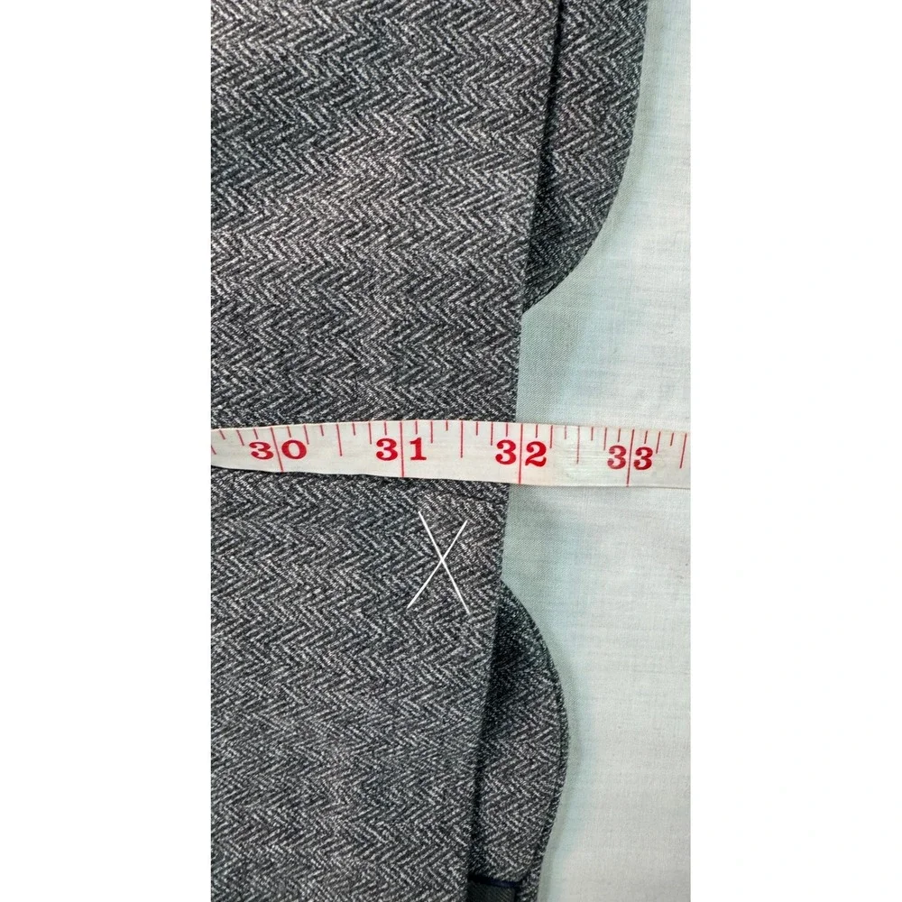 Stafford Mens 42L Classic Fit Stretch Blazer Charcoal Herringbone Sport Coat NEW
